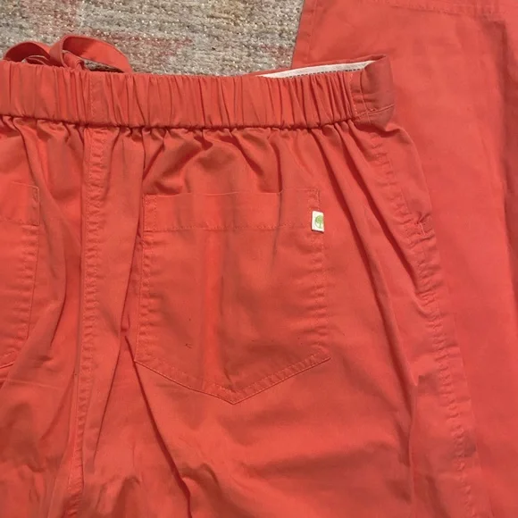 Healing Hands Womens Scrub Pants in Coral Pink, size Large - Picture 4 of 4